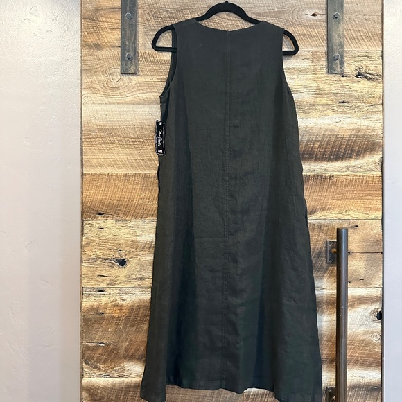 NWT Mosaic USA Black Linen Sun Dress Size S - Picture 2 of 5